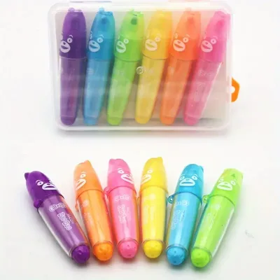 Cute Mini Bear Highlighter Pen Box (6 pcs)